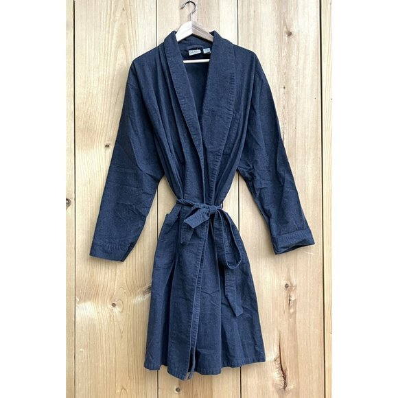 L.L. Bean Other Ll Bean Mens Gray 0 Cotton Flannel Robe Sz Large
